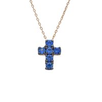 Collana Gioielleria Dossena  Donna in Oro Zaffiro blu 259376 SONGA